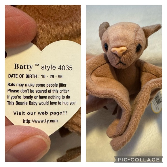 Set of 5 Beanie Babies from 1996 and 1997 with original hang tags - Picture 4 of 10